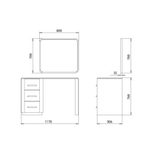 Туалетный столик с зеркалом Шарлотта. Photo 3