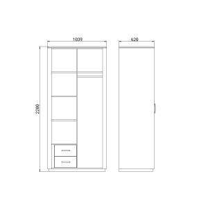 Шкаф двухдверный Шарлотта. Photo 3